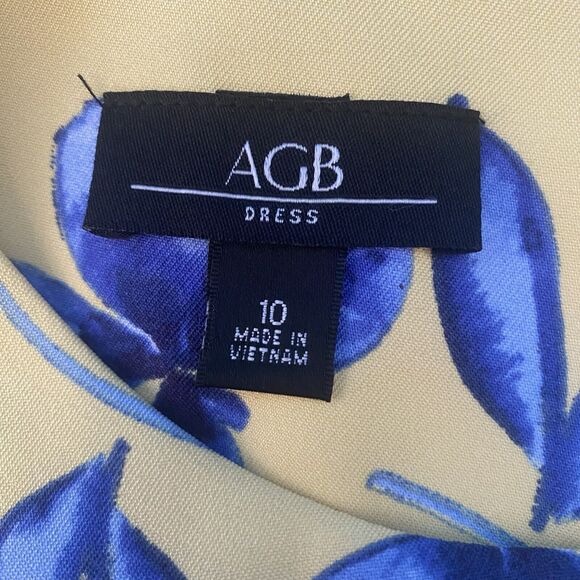 Floral Yellow and Blue Dress - Picture 8 of 11